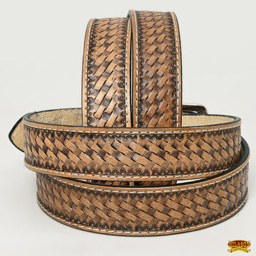 HILASON Western Genuine Leather Belt for Men Women Cowboy Cowgirl Handmade Unisex Full Grain Heavy Duty Tooled Belt for Jeans